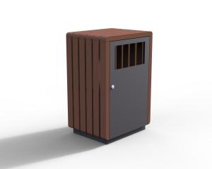 Quality Outdoor Commercial Garbage Bin And Park Rubbish Bin Wood Ashtray Dustbin For Community wholesale