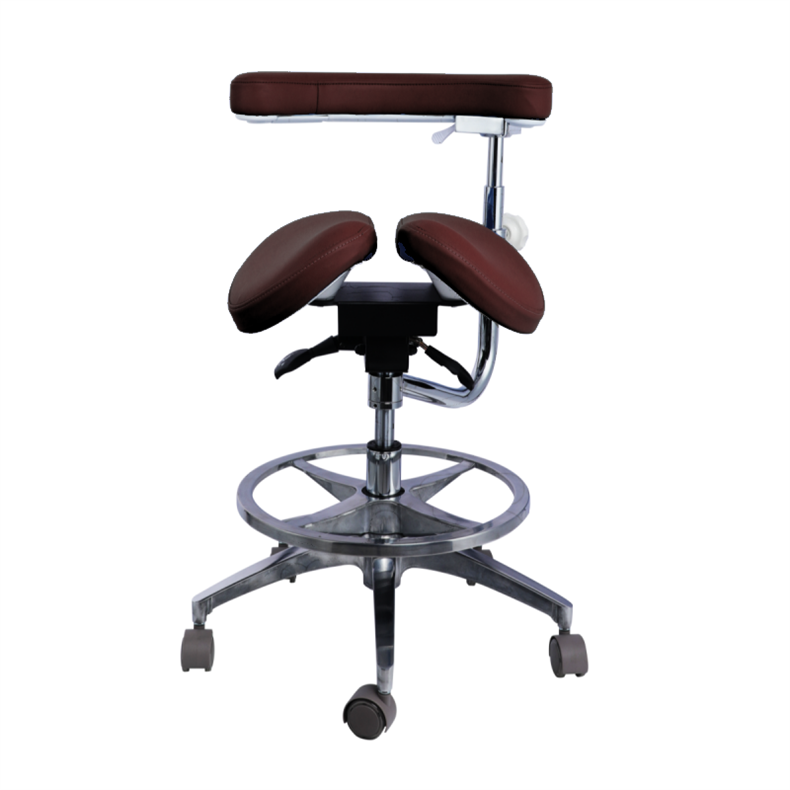 Luxury Design Dental Ajustable Assistant Chairs Micro Fiber Leather Dentist Saddle Stool