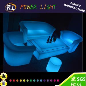 Quality Outdoor Plastic Illuminated LED Lounge Sofa Set wholesale