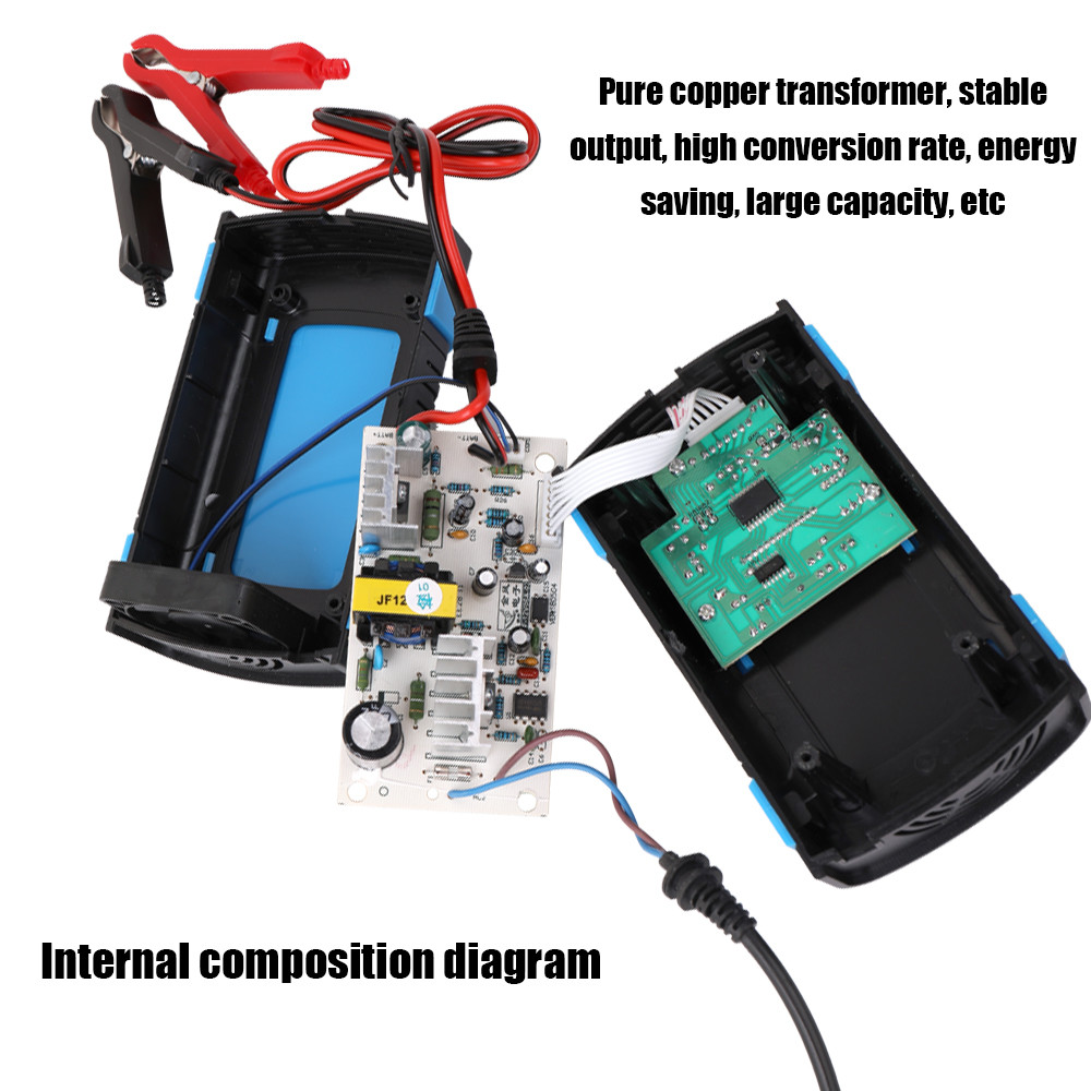 Portable Automotive 12V 6A Lead Acid Battery Chargers with cooling fan