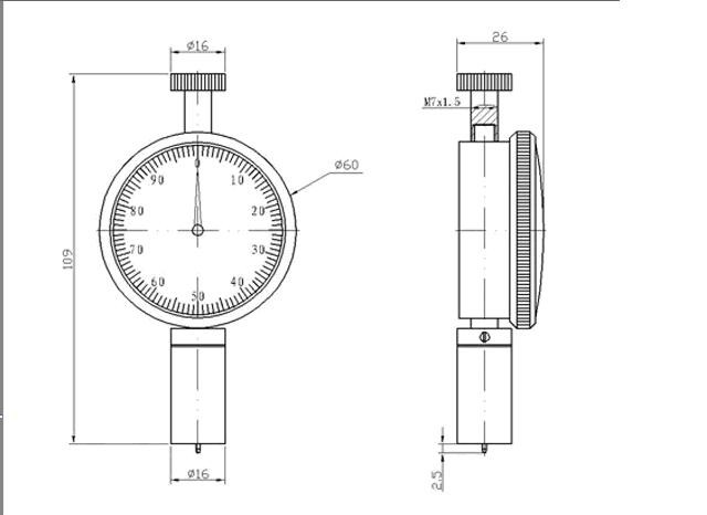 Twin Needle Shore Hardness Tester Peak Hold Type Durometer Lx-d-2 High Precision