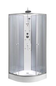 Quality Transparent Tempered Glass Quadrant Shower Cubicles With 15.5cm ABS TRAY wholesale