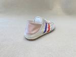 Women casual comfort sneakers satin shoes lace-up breathable with leather and