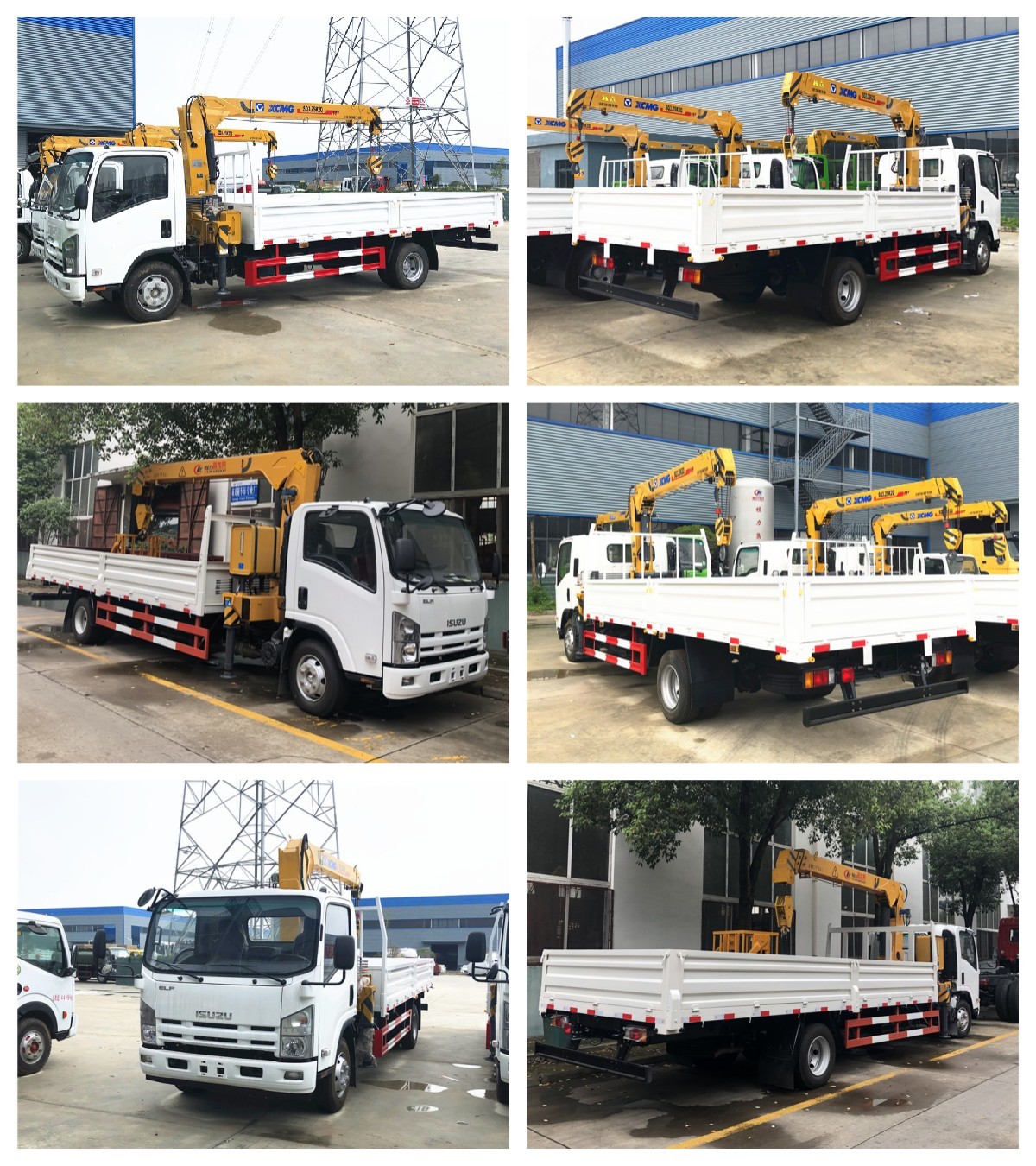 Isuzu ELF XCMG Straight Arm 5 Ton Truck Mounted Crane For Municipal Construction