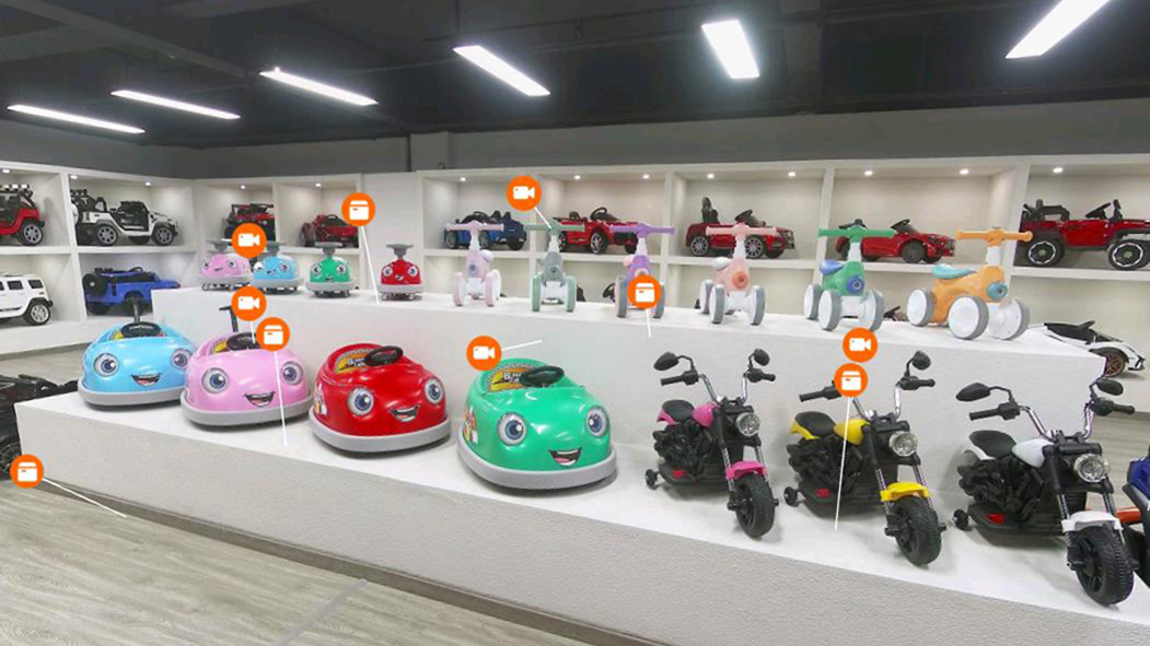 Plastic 4-wheel children's balance bike with music light bubble device max loading 30kg