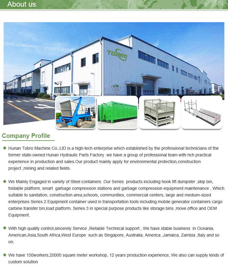 Outdoor Forklift Recycle Bin With Cover Waste Treatment