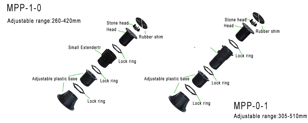 Flooring Accessories Adjustable Screwjack Raised Floor Pedestal System Offering Superior