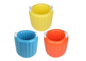 Quality Yellow Or Blue Inflatable Barrel , Multipurpose Large Ice Bucket wholesale