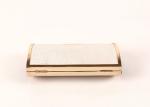 Customized Ivory Ladies Leather Clutch Bags PU Leather With Metal Chain