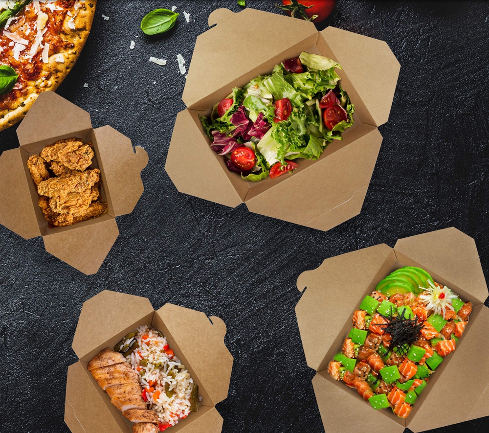 Custom Biodegradable Fast Food Packaging Box Suitable for Restaurants and Takeaways