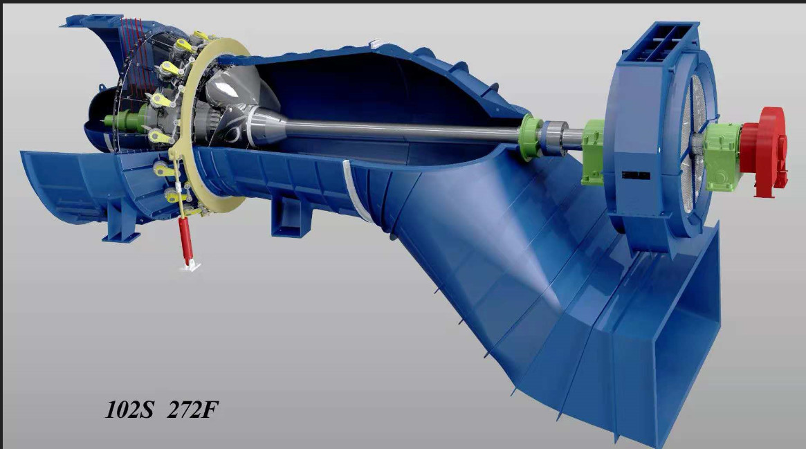 Hydro Powered Tubular Turbine Generator With Horizontal Shaft