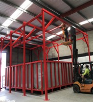 Tunnel Powder Coating Oven Overhead Conveyor System With Spraying Pretreatment