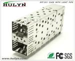 SFP 2x1 CAGE Stacked SFP Jack With LEDs