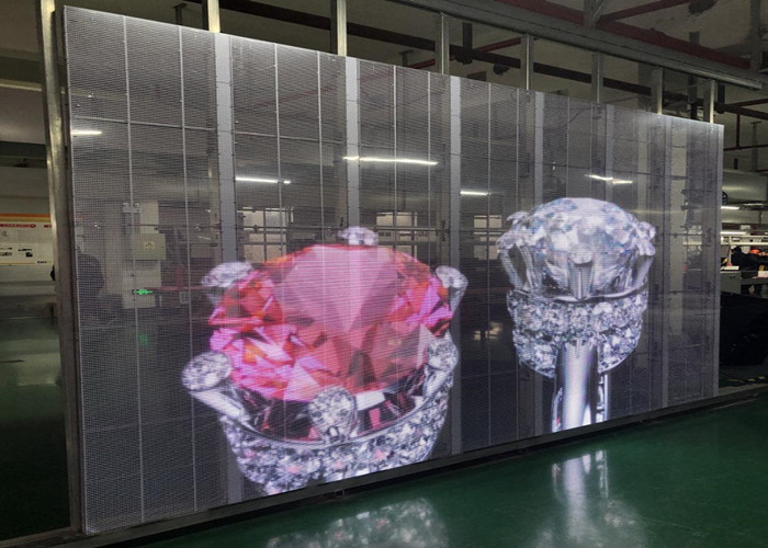 Transparent P3.91 indoor and outdoor window advertising billboard clear led screen transparent glass video led display
