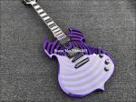High quality shaped electric guitar purple paint circle black veneer rosewood
