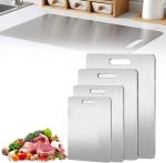 Multifunctional Bamboo Cutting Board for Household Dual Sided Stainless Steel
