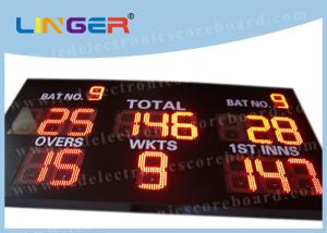 Quality 12 Inch Digit In Red Color LED Cricket Scoreboard Hanging / Mounting Installation wholesale