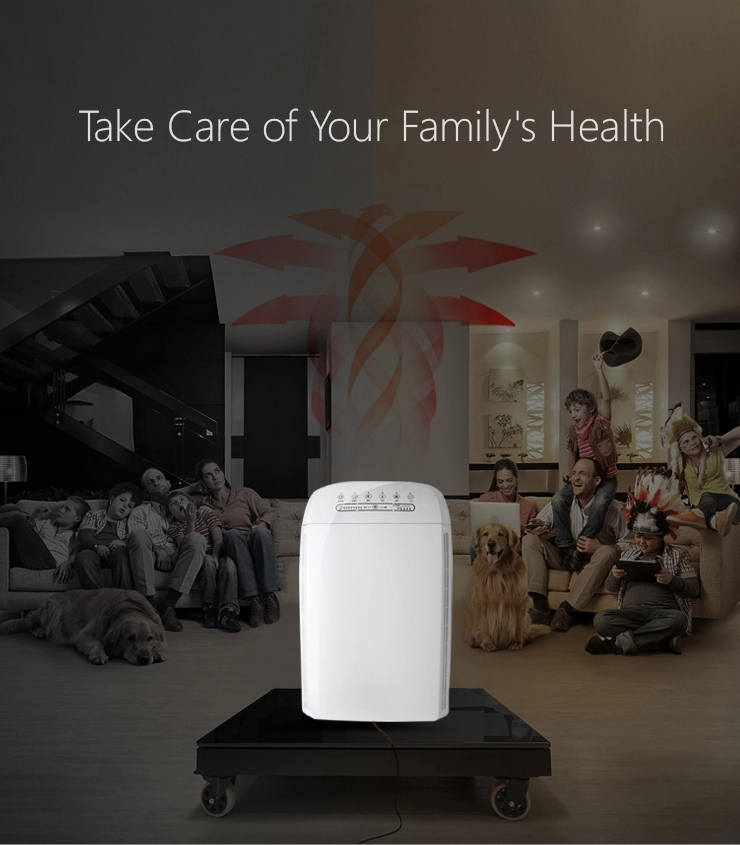 CB Portable Hepa Filter Machine 270m3/h 34dB Air Purifier Pet Dander Asthma