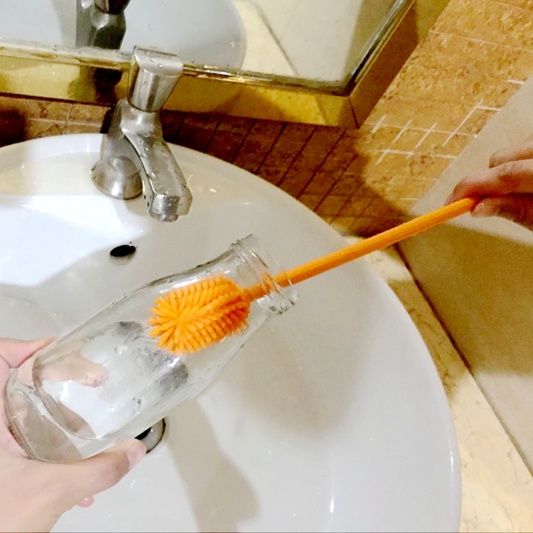 Custom Silicone Kitchen Brush Washing Tool Print Customized Logo No Bacteria