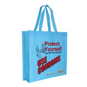 Quality Reusable Blue Shopping Non Woven Packaging Bags wholesale