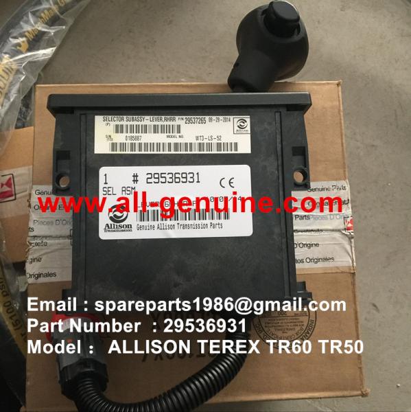 29536931 SELECTOR TEREX NHL DUMP TRUCK TR35 TR50 TR60 TR100 CUMMINS ALLISON UNIT