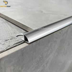 Quality Tile Edge Trim Edging Tolerance 0.1mm Aluminum Tile Trim Silver Round Border wholesale