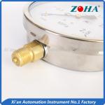 150mm Half SS Pressure Gauge , SUS304 Case Oil Filled Water Pressure Gauge