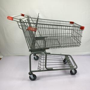 Quality Customizable 175L Grocery Store Shopping Cart Supermarket Trolly With Foldable Child Seat wholesale