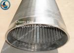 Stainless Steel Wedge V Wire Screen , Metal Well Pipe Screens Liquid Filter