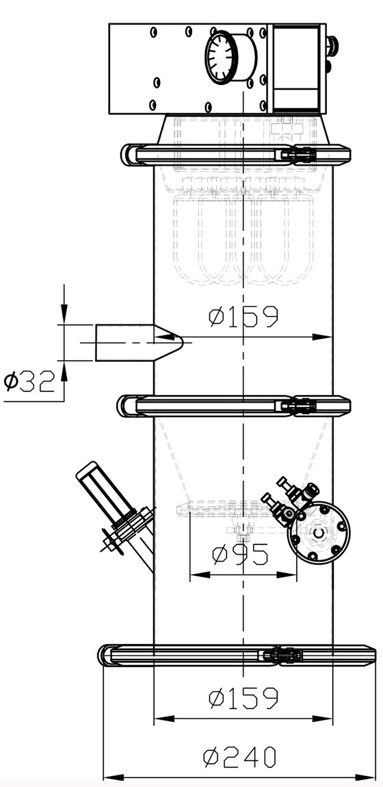 6000kg Hour Powder Pneumatic Vacuum Conveyor Auxiliary Equipment