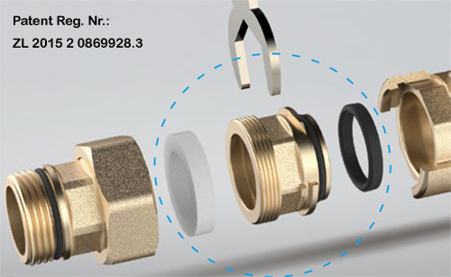 1105 Straight Way Magnetic Lockable Water Meter Valve Ball Type DN20 DN25 DN32 w/ Flexible Coupling Quick In-Out Design
