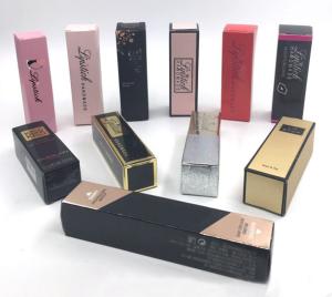 Quality Matte Lamination Lipstick Box Packaging / Custom Cardboard Packaging 25*25*85mm wholesale