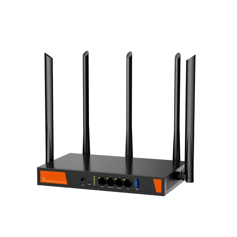 Wi-Fi Supported Frequency 2.4G 5G Customizable W30E AX3000 Dual-band Gigabit Enterprise Home Commercial speed WiFi6 Router