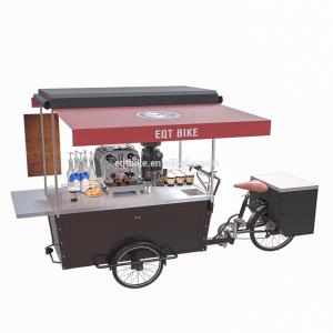Quality Wood Box Structure 48V Tricycle Coffee Vending Cart wholesale
