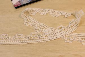 Quality Multiusage Guipure Lace Trims , Nonelastic Embroidered Trim Ribbon wholesale