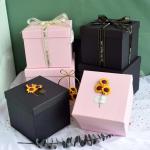 Black Pink 210gsm-400gsm Wedding Paper Box Paperboard Wedding Dress Packing Box