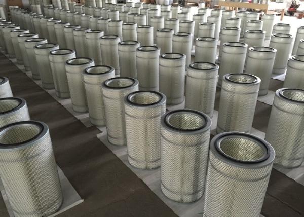 Pleated Gas Turbine Air Intake Filter For Dust Collector Cartridge Long Fiber