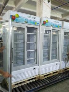 Quality Vertical Frost Free Sliding Door Display Beverage Refrigerator / Glass Door Chiller wholesale