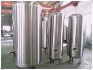 Quality Elliptical Dish End Stainless Steel Air Receiver Tank , Pneumatic Pressure Vessel wholesale