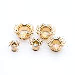 4G Gold Ear Plug Tunnels Stainless Steel 304 Teardrop Body Piercing