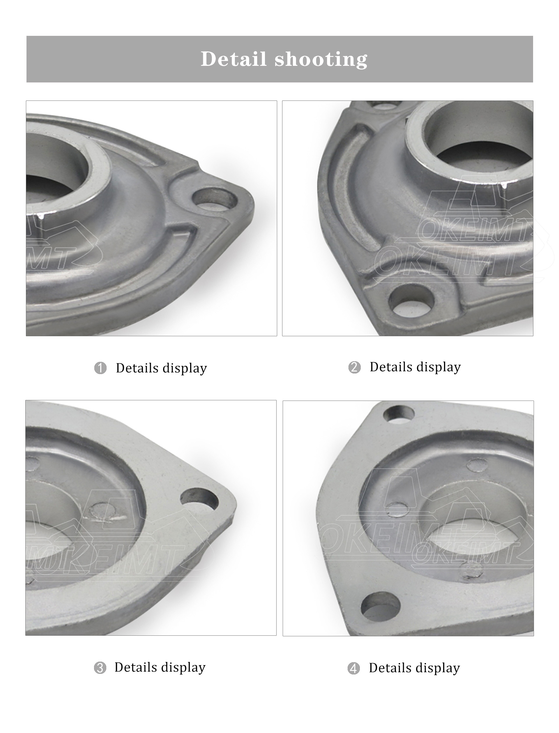 Aluminum Die Casting 4D31 Oil Cooler Cover For MITSUBISHI ME014757