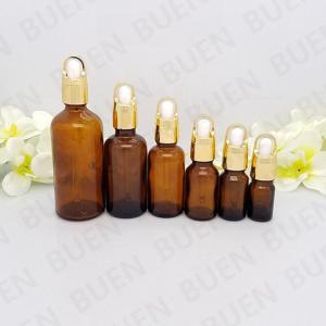 Quality Electroplated Sliver Amber Serum Bottles Essential Oil recyclable wholesale