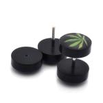 Free Shipping Fake Ear Plugs Studs Earrings For Logo Print Anti-allergic