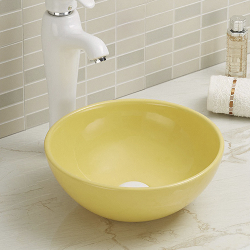 Heat Resistance Round Freestanding Sink Bathroom Long-Standing Use Wash Basin Table Top
