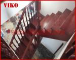Solid Wood Staircase VK66S Wooden Handrail Tread Beech ,Railing tempered glass,