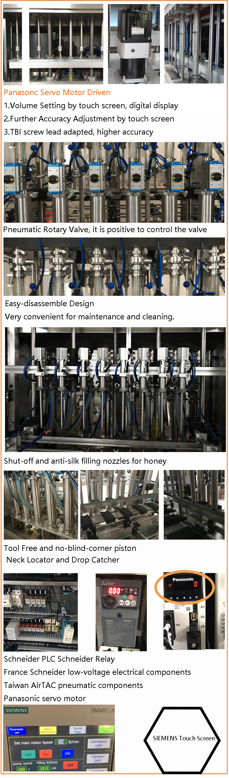 200ml High Viscosity Liquid Filling Machine No Dripping Honey Bottling Equipment