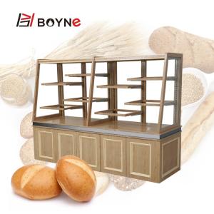 Quality Tempered Glass Commercial Central Island Bread Cabinet For Coffee Shop wholesale