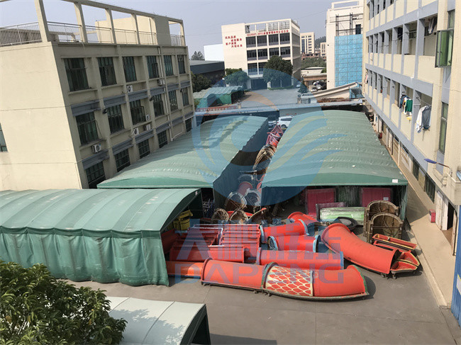 Anti Ultraviolet fade Swimming Pool Water Slide Fiberglass Colorful Water Slide