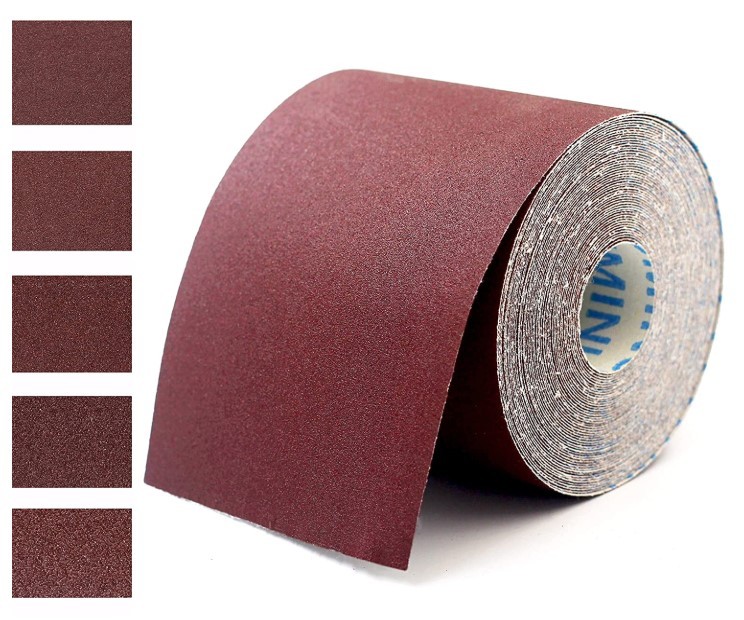 Red Aluminum Oxide Sandpaper Rolls Sanding Cloth Roll for woodworking timber