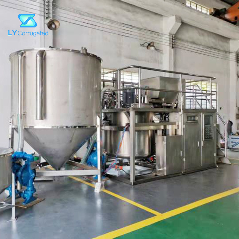 22KW Corrugated Cardboard Machine , SUS304 Single Barrel Adhesive Making Machine